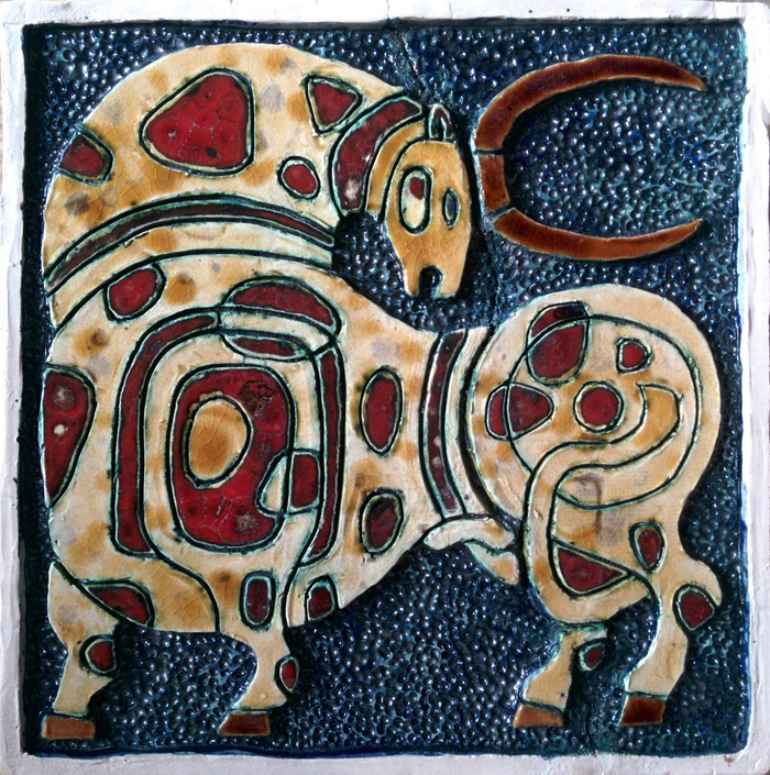 "Бык", керамика, глазурь. 2016 г.