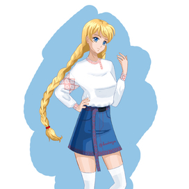 Фанарт Слави из бесконечного лета