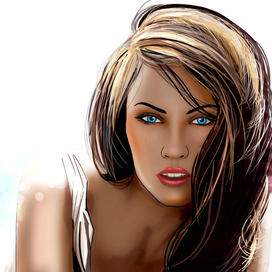 Портрет девушки в стиле GTA 