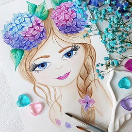 Девочка в цветах