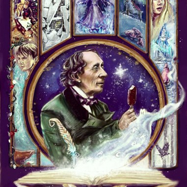 Иллюстрация для кафе "Льдинка". Сюжеты к сказке. Г.Х. Андерсен - " Снежная Королева".