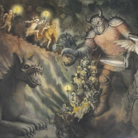 иллюстрация &quot;В замке Като&quot; к произведению Астрид Линдгрен &quot; Мио, мой Мио&quot;