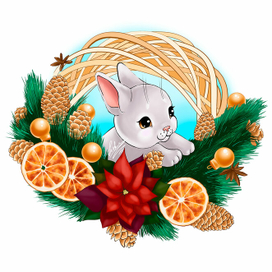 Зайчик в веночке