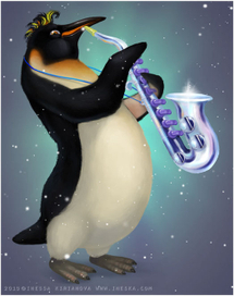 Пингвин саксофонист