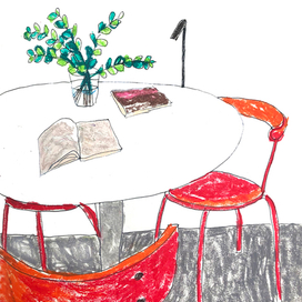 Красные стулья