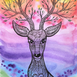 Весенний олень