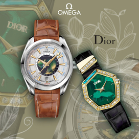 Реклама часов в журнальном разворотите 