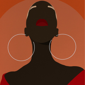 Портрет в стиле flat