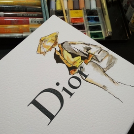 роспись коробок Dior