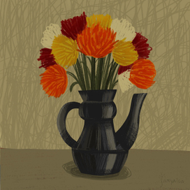 Ваза с цветами