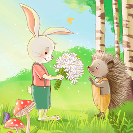 Зайчик и ёжик