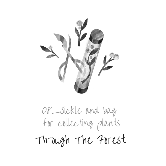 Серп и мешочек для сбора растений | Inktober 2022
