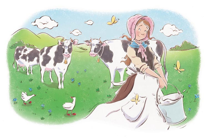 Доярка и ведро