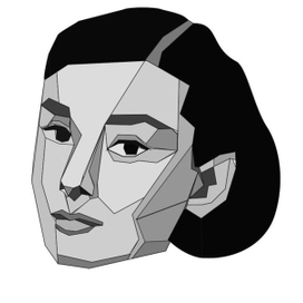 Полигональный портрет Одри Хепберн
