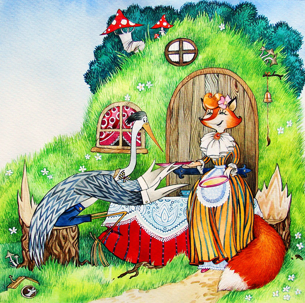 Лиса и журавль