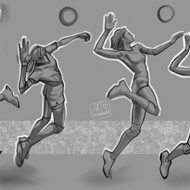 Скетчи волейболисток 