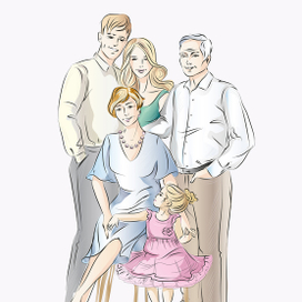 Семейная иллюстрация на заказ