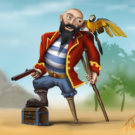 Пират с попугаем