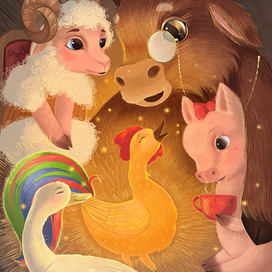 Иллюстрация к сказке "Зимовье зверей"