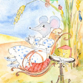 Мышка и стаканчик молока