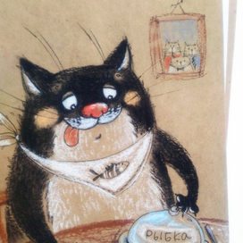 Кошки-мышки, иллюстрация к детской книжке с окошками
