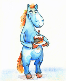 Опять голубая лошадка