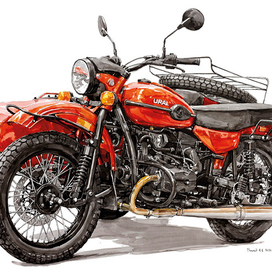  Урал Gear Up тяжёлый мотоцикл с коляской. 