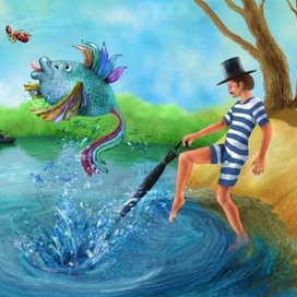 писатель и рыбка3