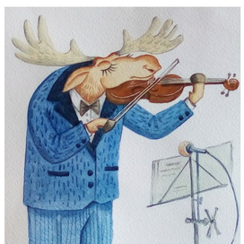 Лось-музыкант
