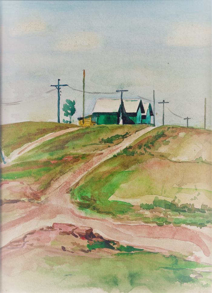 Домики на взгорке.