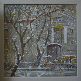 Снег кружится...Летает,летает.  / из серии " Сто метров от мастерской"