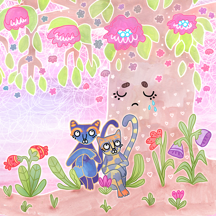 Иллюстрация для детской книги про дружбу Land of Tayo