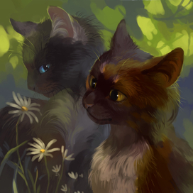 Коты-воители - Пестрошёрстка и Облачник