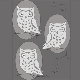 Совушки на ветках