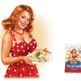 Девушка с пельменями.