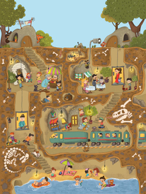 Иллюстрация для Турецкого Детского Журнала (разворот)