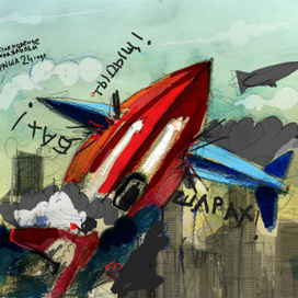 Столкновение дирижаблей!!!