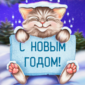 Новогодний котенок