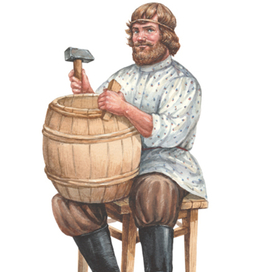 Персонаж Бондарь для этикетки пива