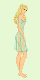 Красивая девушка в ночной рубашке