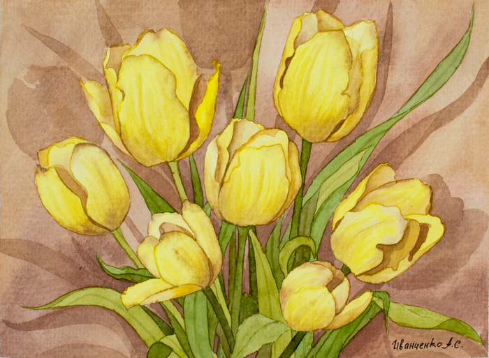 Желтые тюльпаны