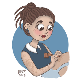 Прилежная тату-мастер