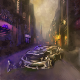 пыльный кибер город