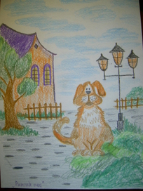 иллюстрация к детской сказке про пса Ричи из Латвии