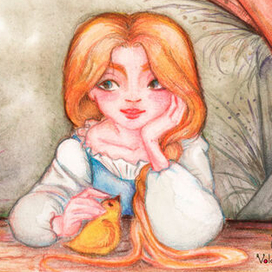 Девушка с цыплятами