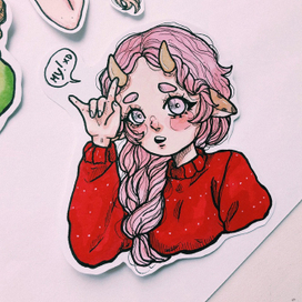 стикеры "год Белого Быка"