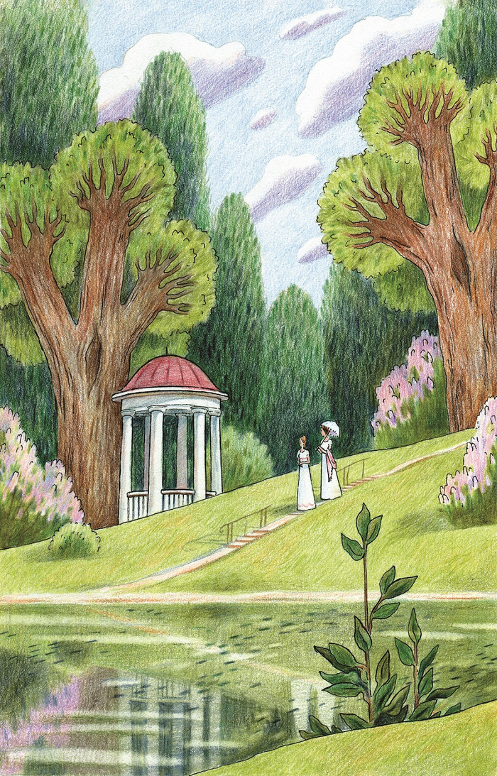 Иллюстрация для обложки сборника стихотворений Тютчева