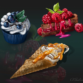 Иллюстрация десерты