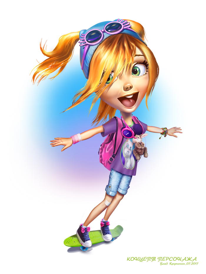 Девочка на скейте