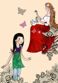 Девочка Катя и Кружевница